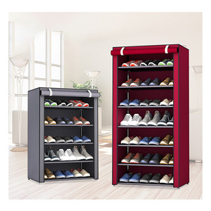 4/5/6/8Tiers Standing Shoe Cabinet Home Storage Shoe Organizer Fabric Shoe Racks with Nonwoven Dustproof Cover