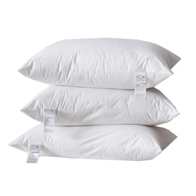 Hilton Hotel Bed Pillow Elastic Feather Silk Cotton Fiber Pillow Soft Polyester Filling Neck Protector Memory Pillow