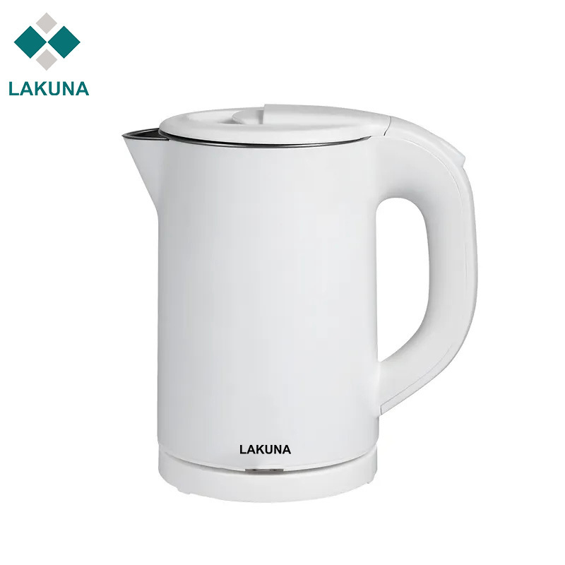 Lakuna hotel kettle supply water double layer stainless steel 304 H12698 0.8L