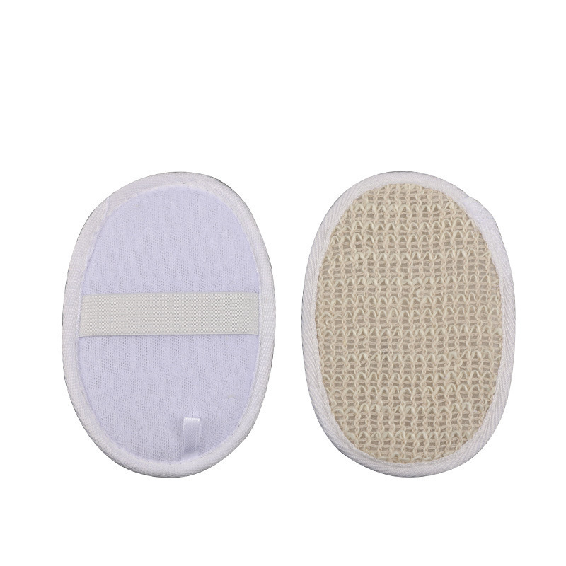 Custom Disposable Hotel Loofah Bath Scrubber Exfoliating Gloves Shower Massage Mitts for Spa Hotel Travel Shower Sisal Pad