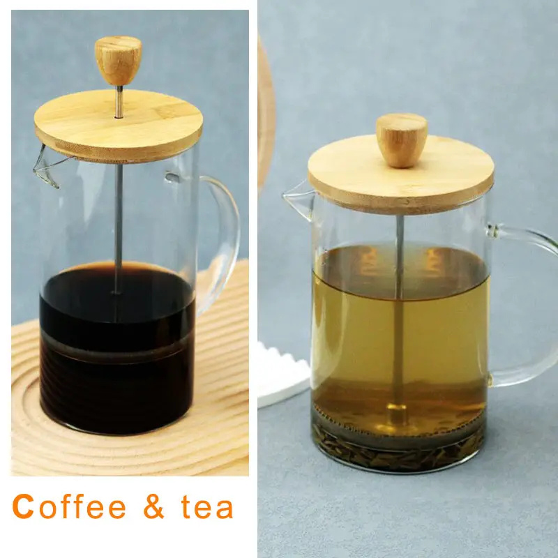 Home Thick & Durable Glass Manual Siphon Coffee French Press Tea and Coffee Maker