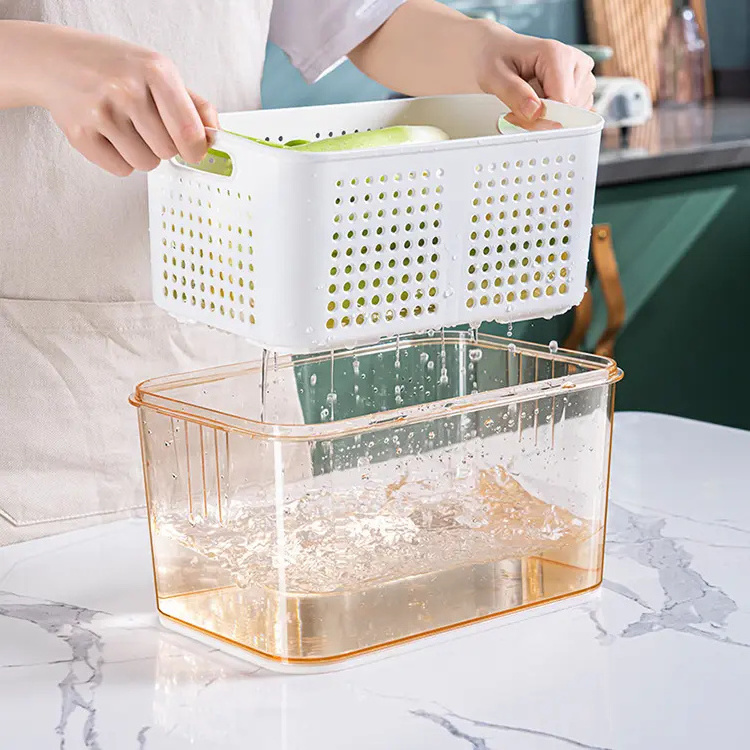 Hot Sales Food Canisters Fridge Noodle Storage Boxes & Bins Clear Stackable Bpa-Free Pop Up Airtight Food Storage & Container