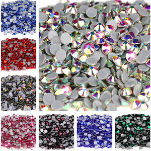 Wholesale High Quality ss3-ss30 Hot Fix Crystal Glass Iron On  Rhinestones Crystal Glue Back Bulk Hotfix Rhinestones