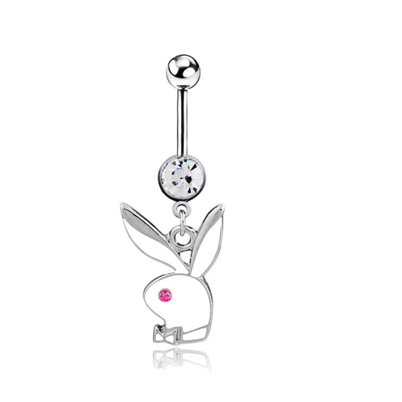 Fashion jewelry Body chain Stainless steel Anti-allergy rabbit belly button piercing jewelry Belly rings wholesale