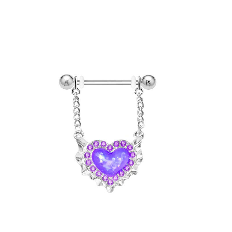 Fashion jewelry Body chain Purple multi-part piercing jewelry stainless steel jewelry  Belly rings wholesale