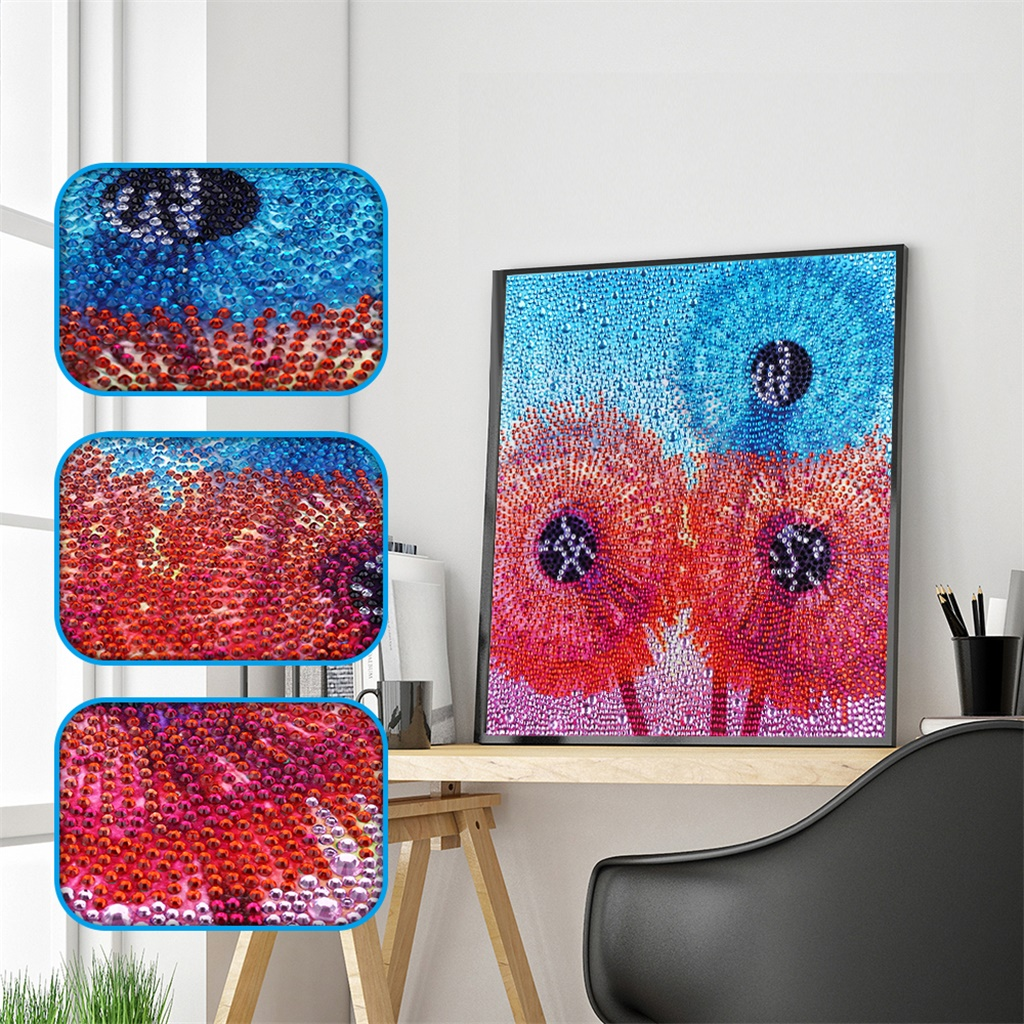 LS 5D DIY full Special Shape drill Diamond Painting dandelion flower embroidery Mosaic wall paintings canvas art