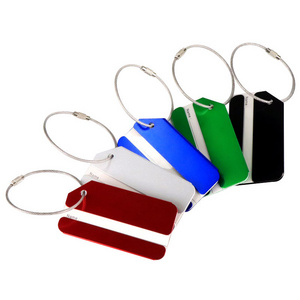 Factory Metal Name Tag Aluminum Alloy Travel Tags Luggage Name Card Holder For Suitcase