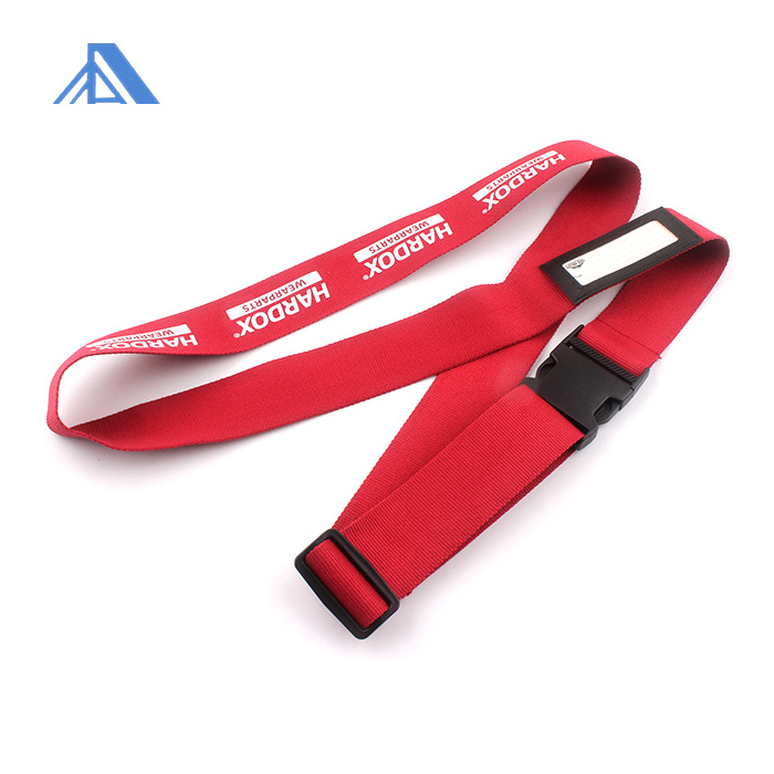 Printed Custom Polyester Adjustable Luggage Strap Bag Belt with Lock And Digital Scale