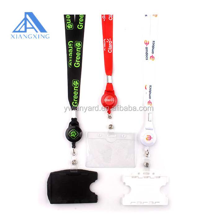 Wholesale Custom Retractable Lanyard Neck Strap Band for Business ID Badge Card Holders