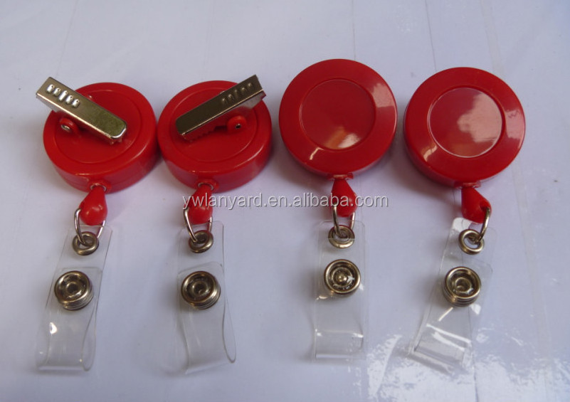 Promotional yoyo plastic retractable badge reel with swivel clip wholesale