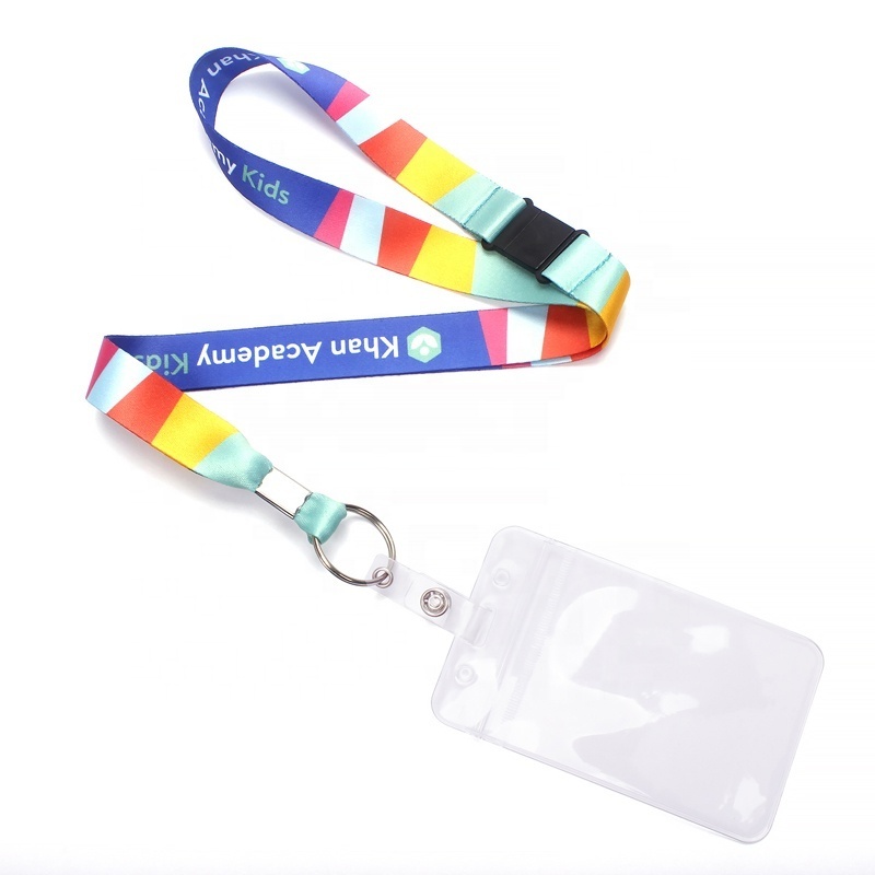 2022 Hot Sale Customized ID Card Holder Lanyard Colorful Badge Card Holder with Lanyard