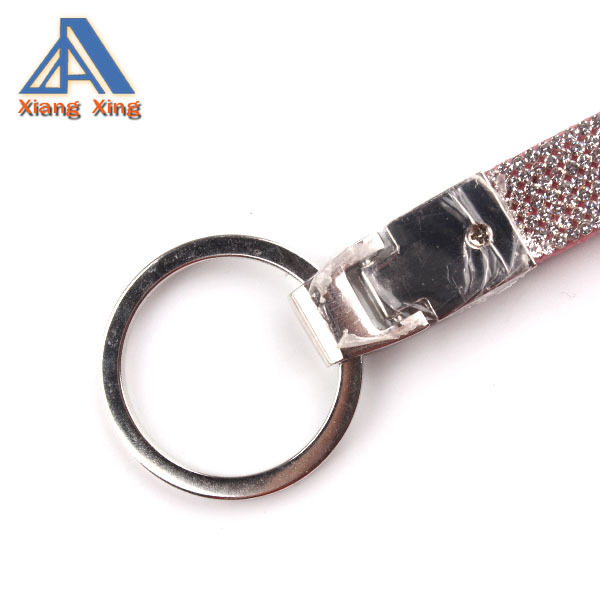 Custom Rhinestone Keychain Rhinestone Wristlet keychain with keyring and Clasp for Key / ID badge/ Cell Phone