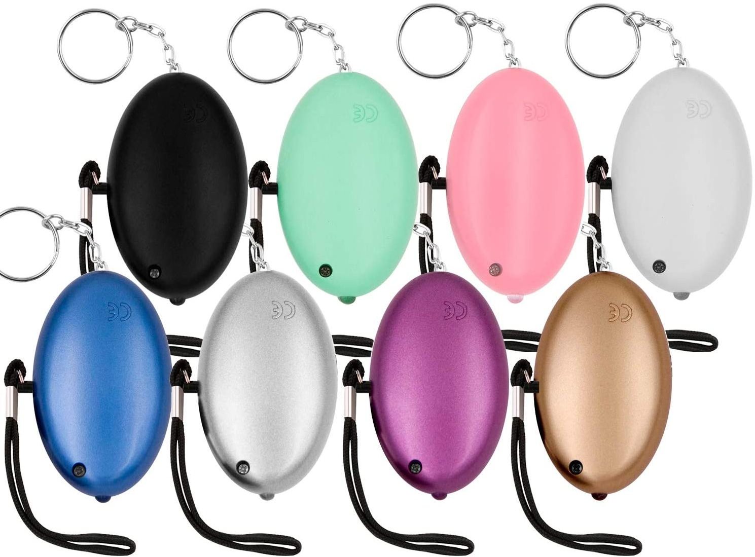 Alarm Flash Light with LED Light 140dB Sound Alarm Keychain Self Defense Personal Safety Alarm Keychain