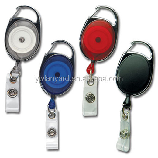 Promotional yoyo plastic retractable badge reel with swivel clip wholesale