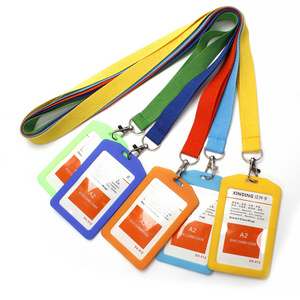 Hot Sale Xiangxing ODM/OEM polyester Custom Logo Detachable Neck Lanyard With ID Card Badge Holder