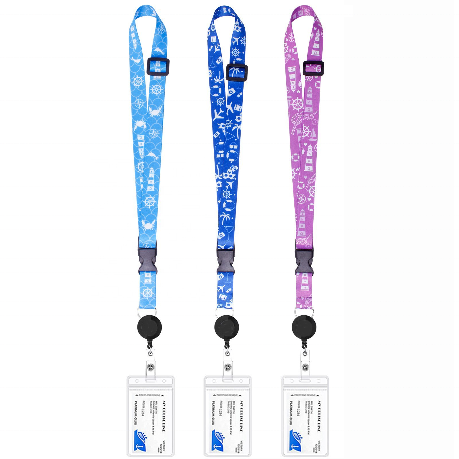 2022 Hot Sale Customized ID Card Holder Lanyard Colorful Badge Card Holder with Lanyard