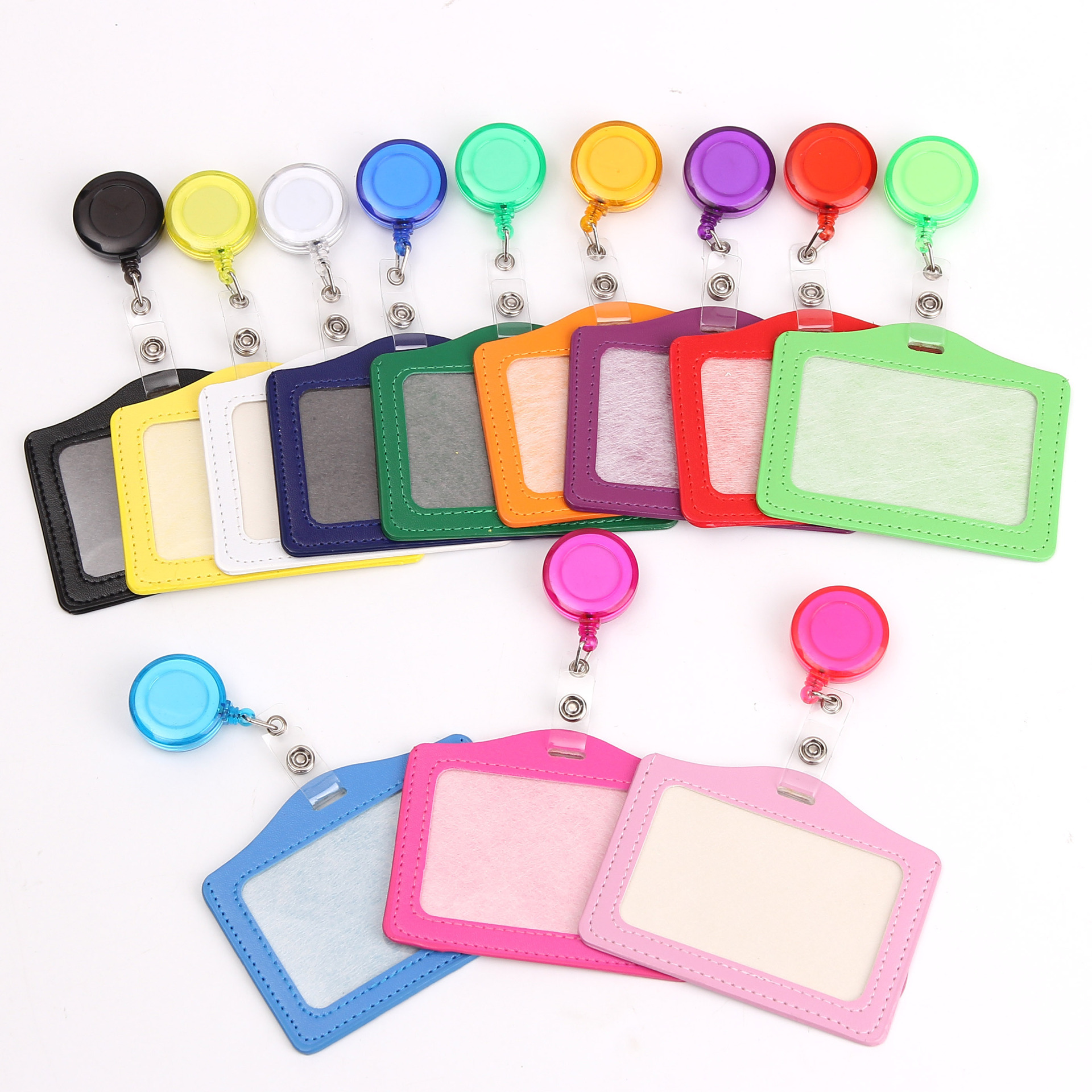 Custom Nurse Name Tag Company Staff Exhibition Working ID Card Holder with Retractable Reel Badge