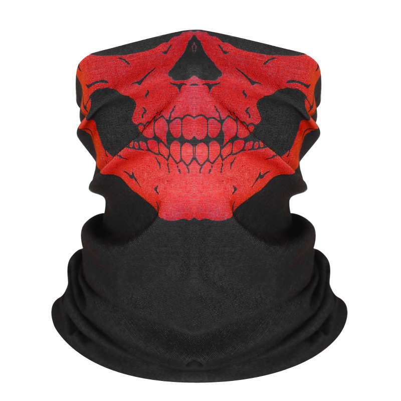 Black Face Shield Mask Riding Motorcycle Skull Ghost Head Skull Balaclava Hood Full Warm Neck Personal Face Protector Mask