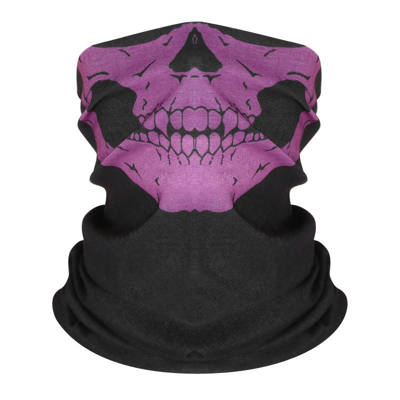 Black Face Shield Mask Riding Motorcycle Skull Ghost Head Skull Balaclava Hood Full Warm Neck Personal Face Protector Mask