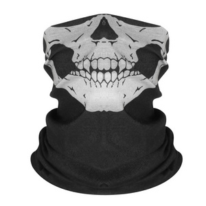 Black Face Shield Mask Riding Motorcycle Skull Ghost Head Skull Balaclava Hood Full Warm Neck Personal Face Protector Mask