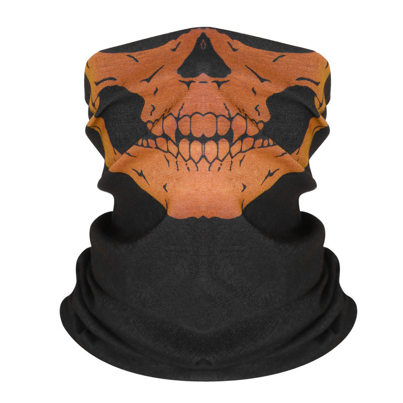 Black Face Shield Mask Riding Motorcycle Skull Ghost Head Skull Balaclava Hood Full Warm Neck Personal Face Protector Mask