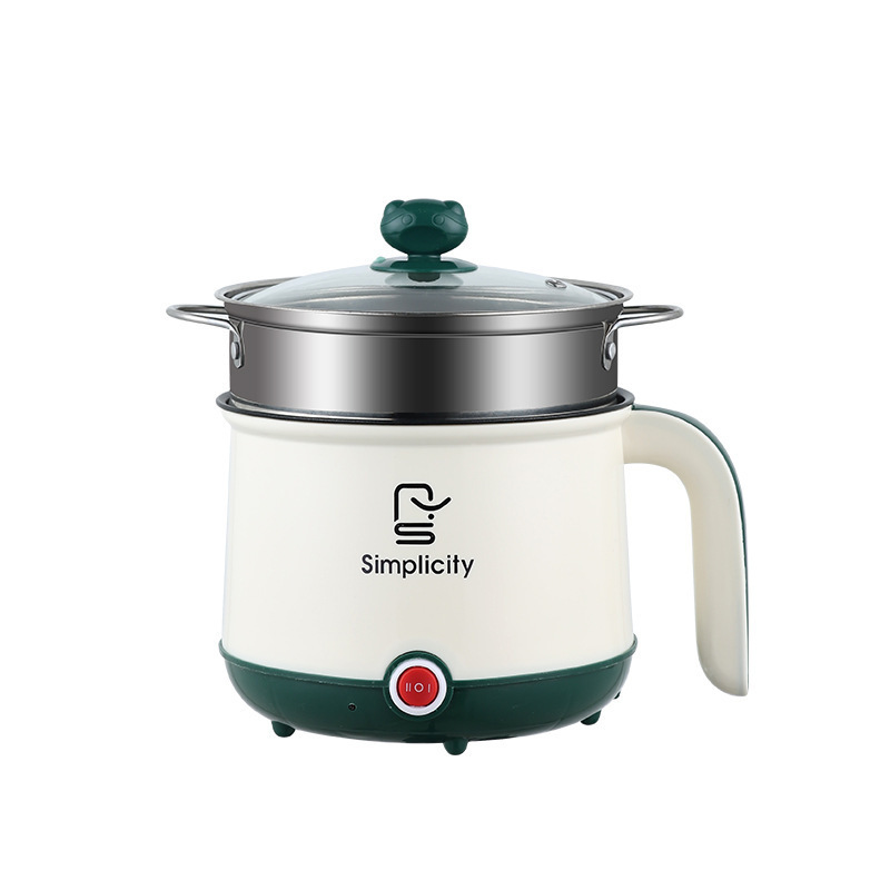 High quality multi-functional non stick electric cooking pot, small electric cooking pot with steamer