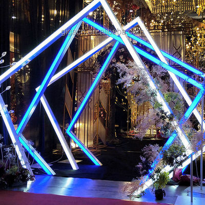 New Design Aluminium Alloy Time Tunnel Led Luminous Acrylic With Lights Geometric Wedding Props Corridor Arch BestSuppliers