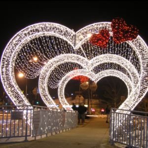 2023 New Wedding Valentine Entrance Decoration Led Heart Shaped Arch Lights Designs Decorations for EventsParty Supplies