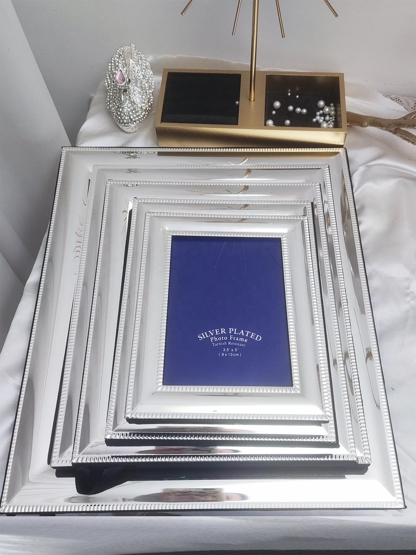 Mirror silver picture frame 5in6in7in8in10in metal photo frame wedding gift with morden style high quality home decor