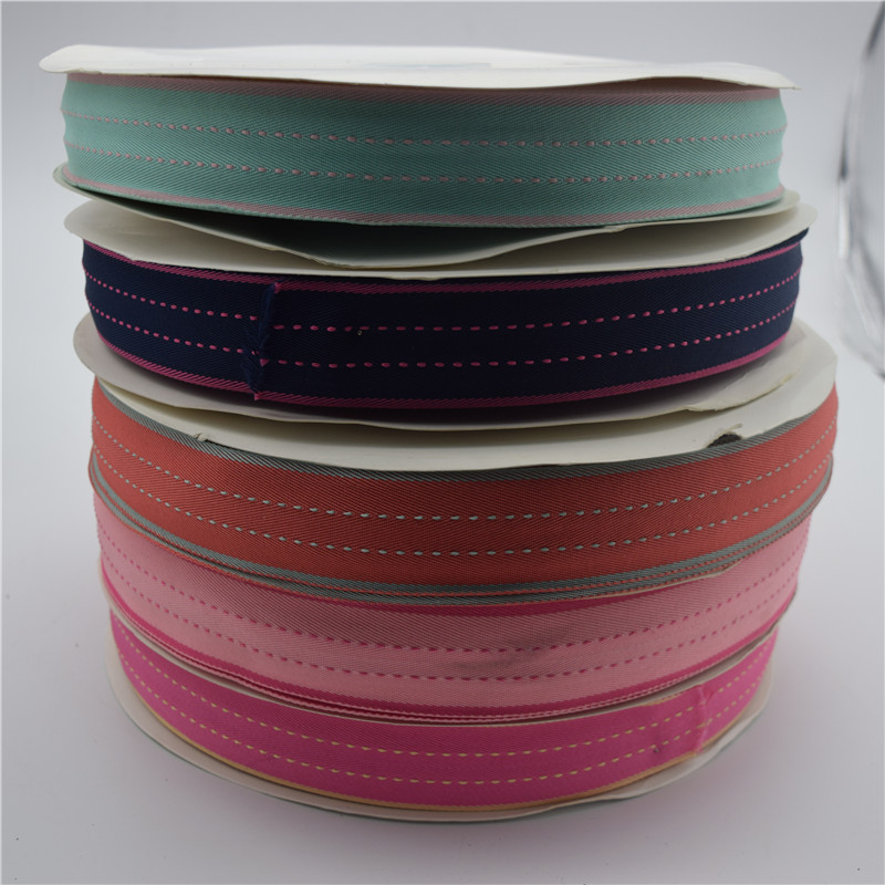 Custom printed 16mm polyester satin grosgrain decorative christmas ribbons