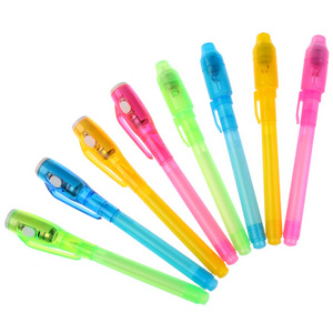 Hot Sale  Secret Message Pen Magic Invisible Markers Invisible Ink Pen With Uv Light