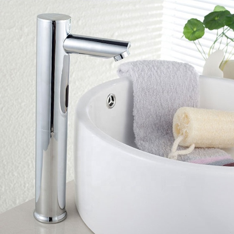 High Quality Wholesale Automatic Sensor Flexible Touchless Bathroom Sink Faucet Hotel Faucet