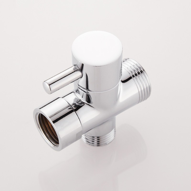 All-copper water divider  quick-open three-way diverter valve 4/6 points faucet conversion valve shower accessories