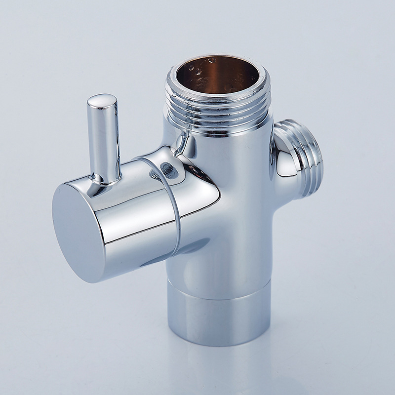 All-copper water divider  quick-open three-way diverter valve 4/6 points faucet conversion valve shower accessories