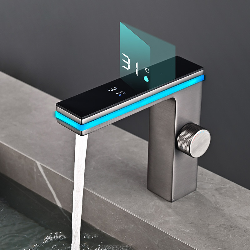 Hydroelectric Power Surround Atmosphere Lamp Led Digital Display Basin Faucet