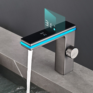 Hydroelectric Power Surround Atmosphere Lamp Led Digital Display Basin Faucet