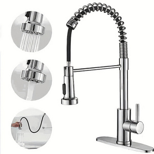 304 Stainless Steel American Style Spring Pull Faucet Kitchen Hot And Cold Faucet