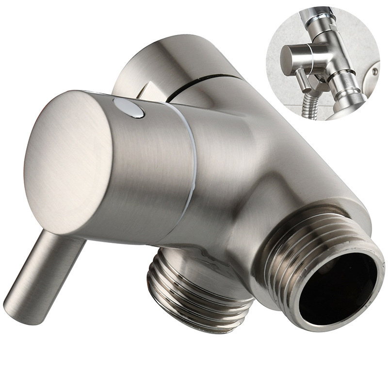 1/2 Points Faucet Conversion Valve Shower Accessories Brass Water Divider Quick-Open Three-Way Diverter Valve