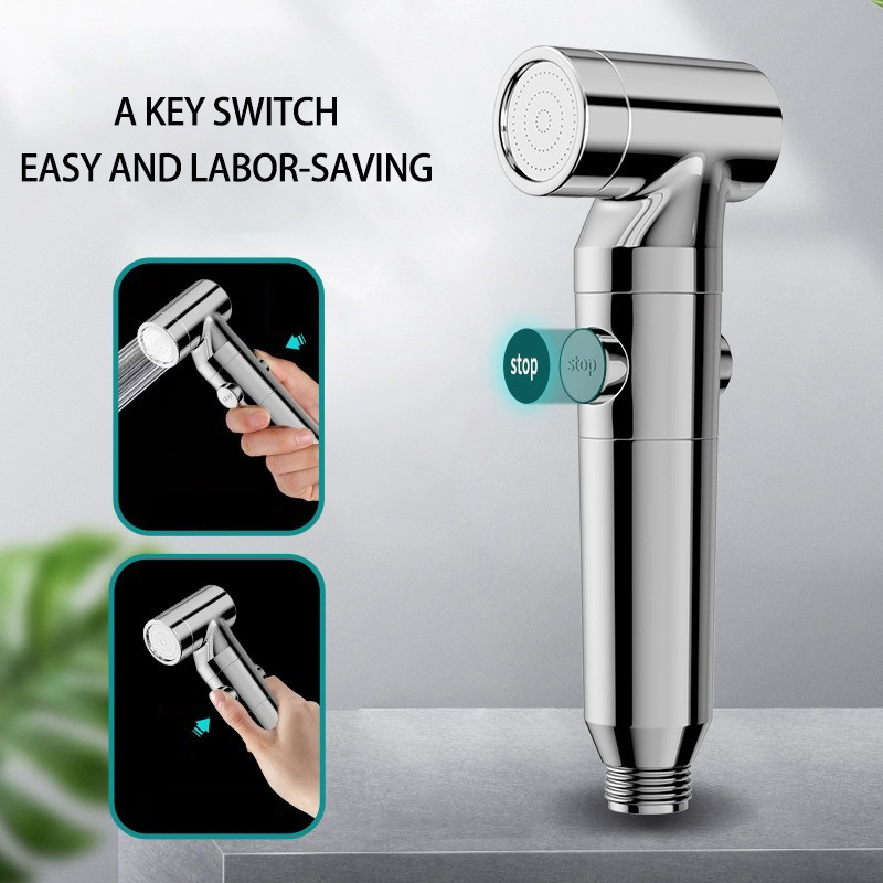 2024 Bathroom High Pressure Spray Gun Faucet Pressurized Flushing Toilet Cleaning Toilet plastic Bidet Sprayer