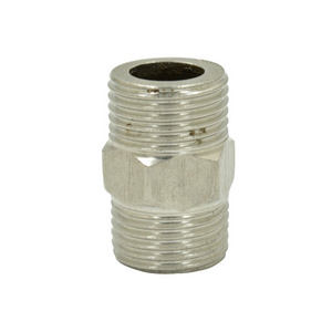 stainless steel pipe fitting double thread hexagon nipple male threaded nipple