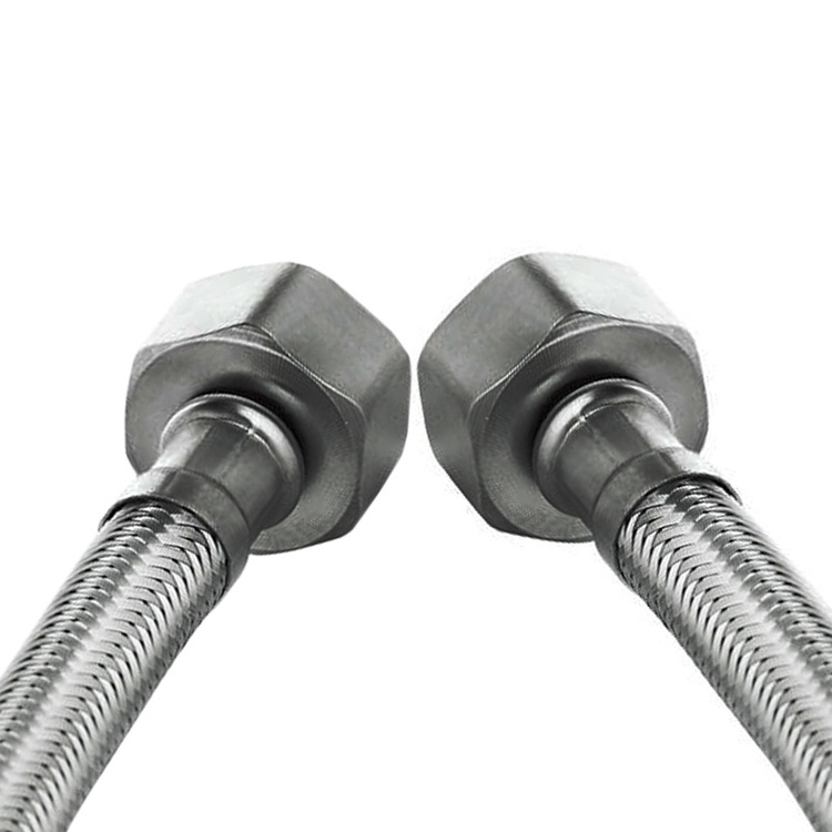 High quality durable two head 304 stainless steel Explosion-proof Metal flexible hose for toilet kitchen