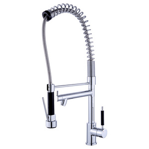 Stainless steel single handle pull down  kitchen sink faucet