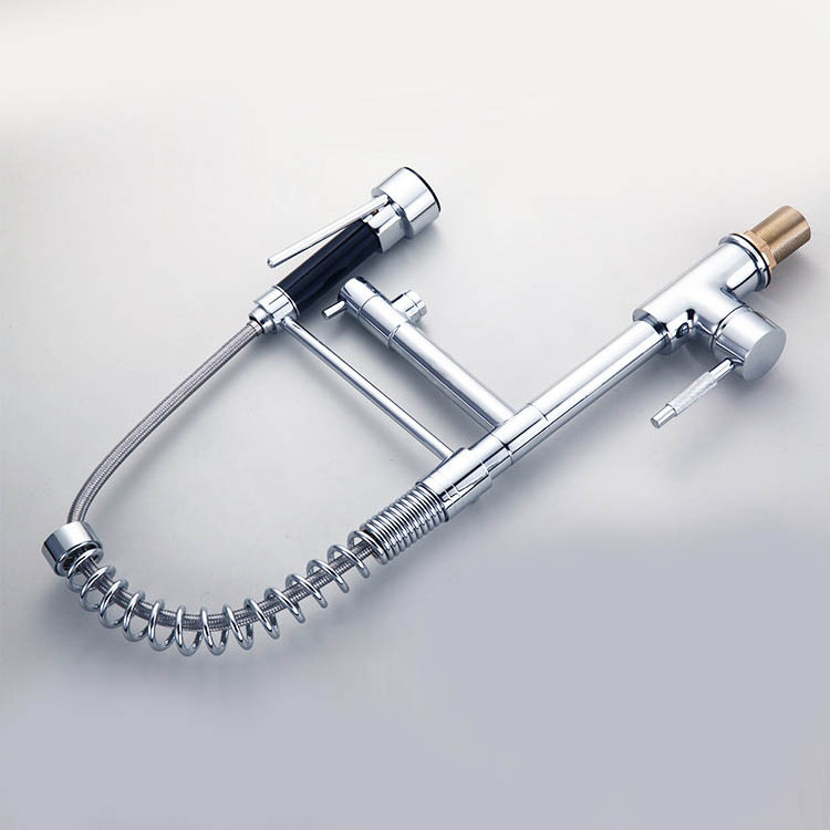 Stainless steel single handle pull down  kitchen sink faucet