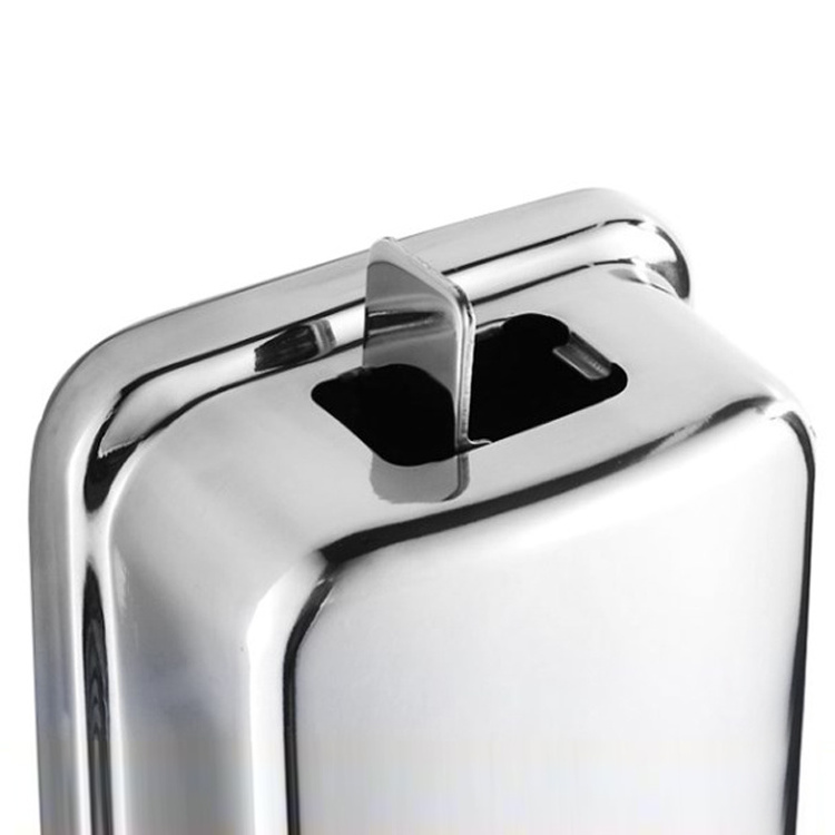 500 800 1000ml Square Wall Mounted  304 Stainless Steel Hand Liquid Soap Dispenser