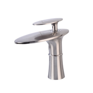 Contemporary drawing technology gold waterfall basin faucet basin mixer Hot Cold water taps faucet