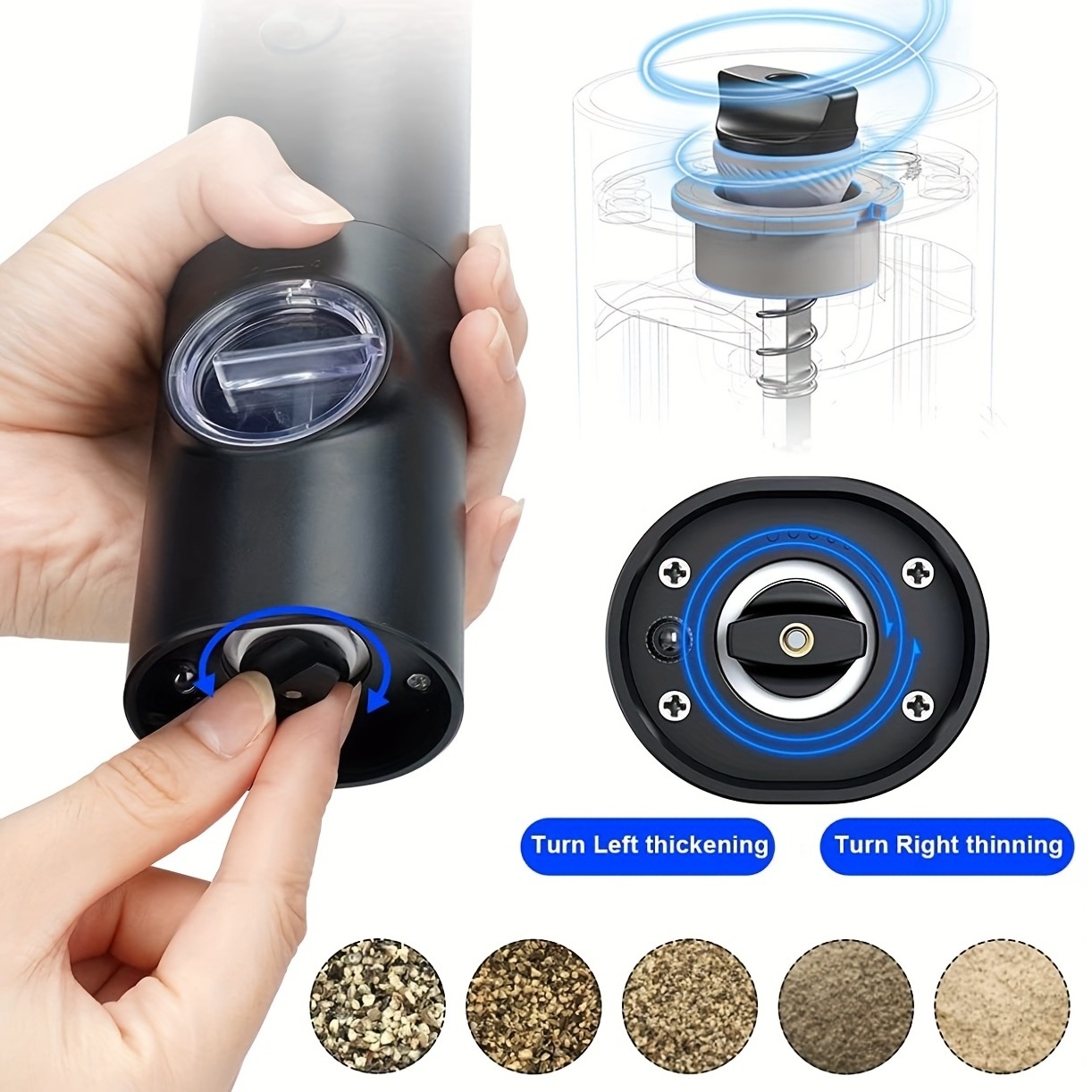 Gravity Sensing Mini Smart Salt Pepper Grinder Electric Grinder