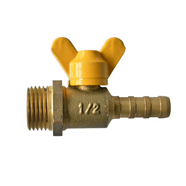 Wholesale factory Normal Temperature 1/2 inch Male Thread Butterfly Valve Oil gas brass ball Globe valve