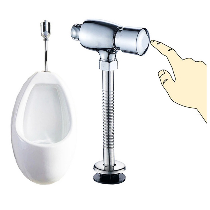 Concealed Alloy Urinal Delay Flush Valve Toilet Hand-Operated Urinal Self-Closing Flush Valve