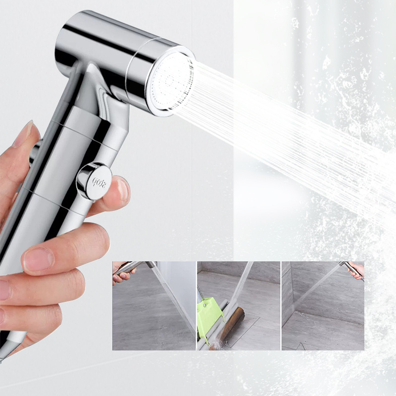 2024 Bathroom High Pressure Spray Gun Faucet Pressurized Flushing Toilet Cleaning Toilet plastic Bidet Sprayer