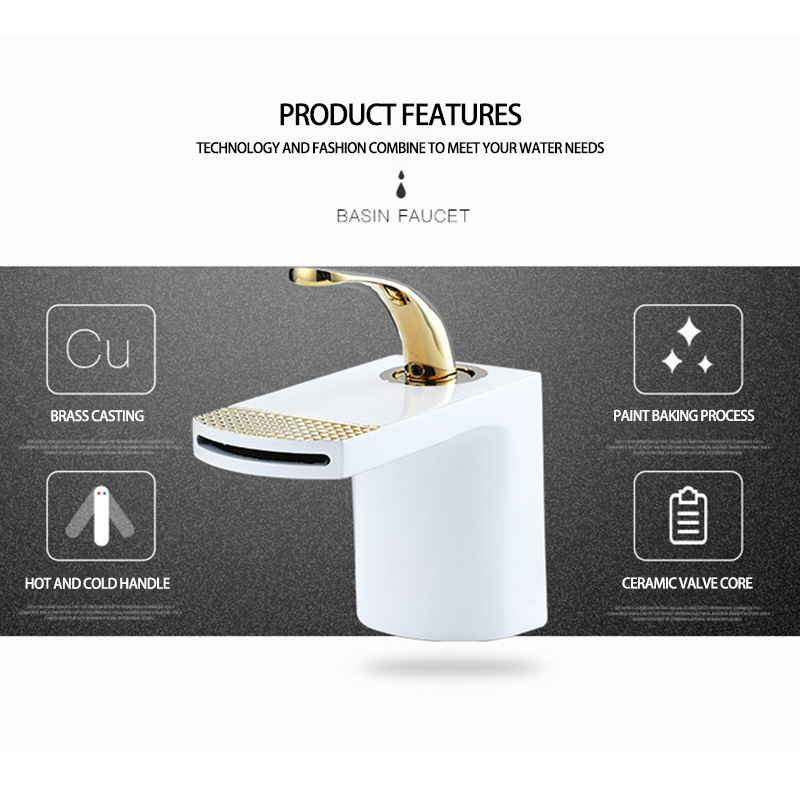 Toilet Counter Basin Faucet Double Hot and Cold Faucet Mixer Tap Bathroom Cabinet Mixing Faucet